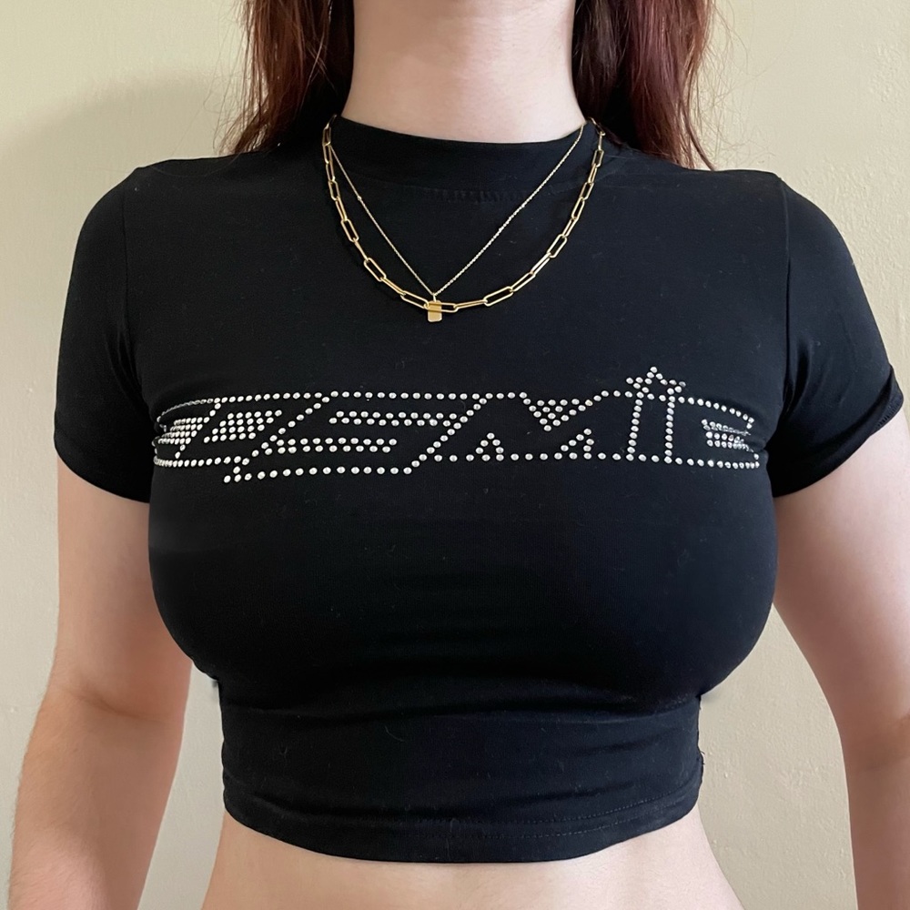 Cosmic cropped baby tee